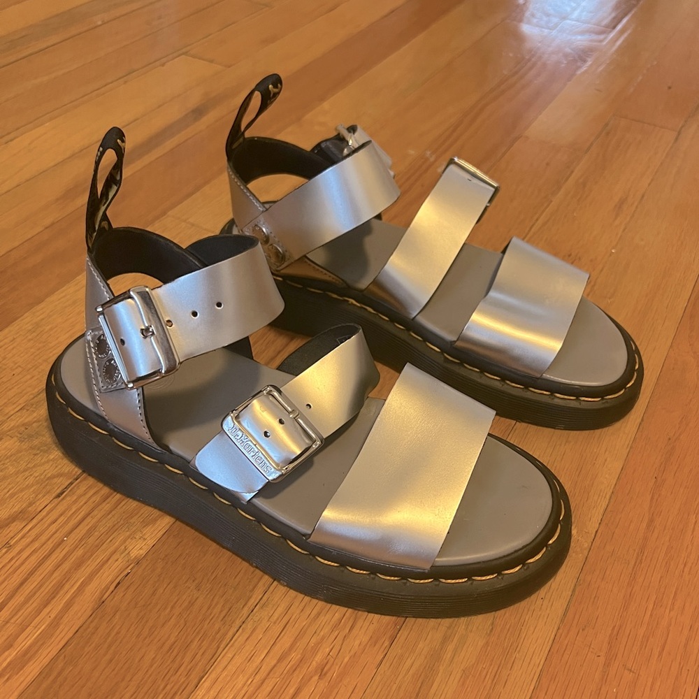 Dr Martens Gryphon Sandals in Silver - 7